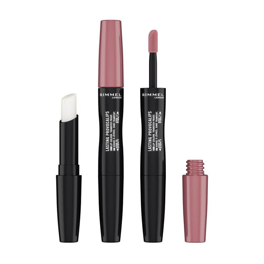 Rimmel Lasting Provocalips Rouge à lèvres longue durée 2in1 400 Grin amp ; Bare It, 6ml