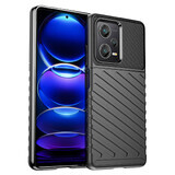 Thunder Case étui pour Xiaomi Redmi Note 12 Pro+ étui blindé en silicone noir