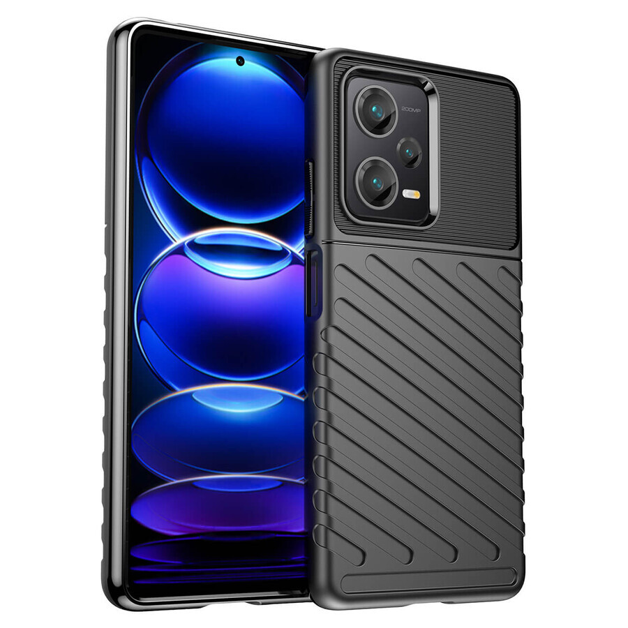 Funda blindada de silicona Thunder Case para Xiaomi Redmi Note 12 Pro+ negro