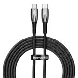 Baseus Glimmer Series USB-C Schnellladekabel 480Mb/s PD 100W 2m schwarz