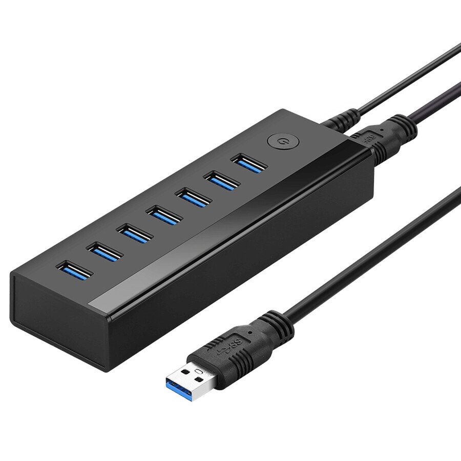 Ugreen HUB multifonctionnel 7in1 USB-A - 7xUSB-A 5Gb/s Noir (US219)