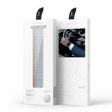 Magnetisch Apple Watch SE, 9, 8, 7, 6, 5, 4, 3, 2, 1 (41, 40, 38 mm) Dux Ducis-bandje (LD-versie) - grijs-oranje