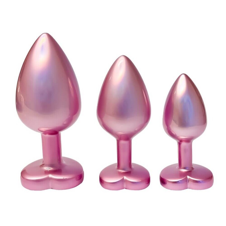 Dream Toys Gleaming Love Pearl Pink Plug Set Analplugs, 3 Stück