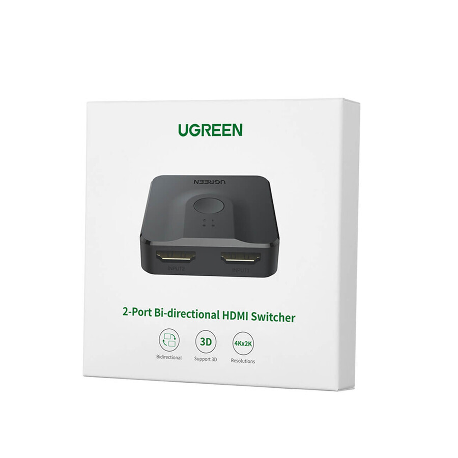 Ugreen switch HDMI splitter switch - 2x HDMI 4K 60Hz negro (CM217)