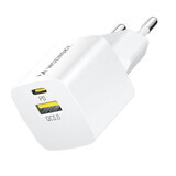 Wozinsky WWCEAC Chargeur secteur GaN USB-A USB-C 33W - blanc