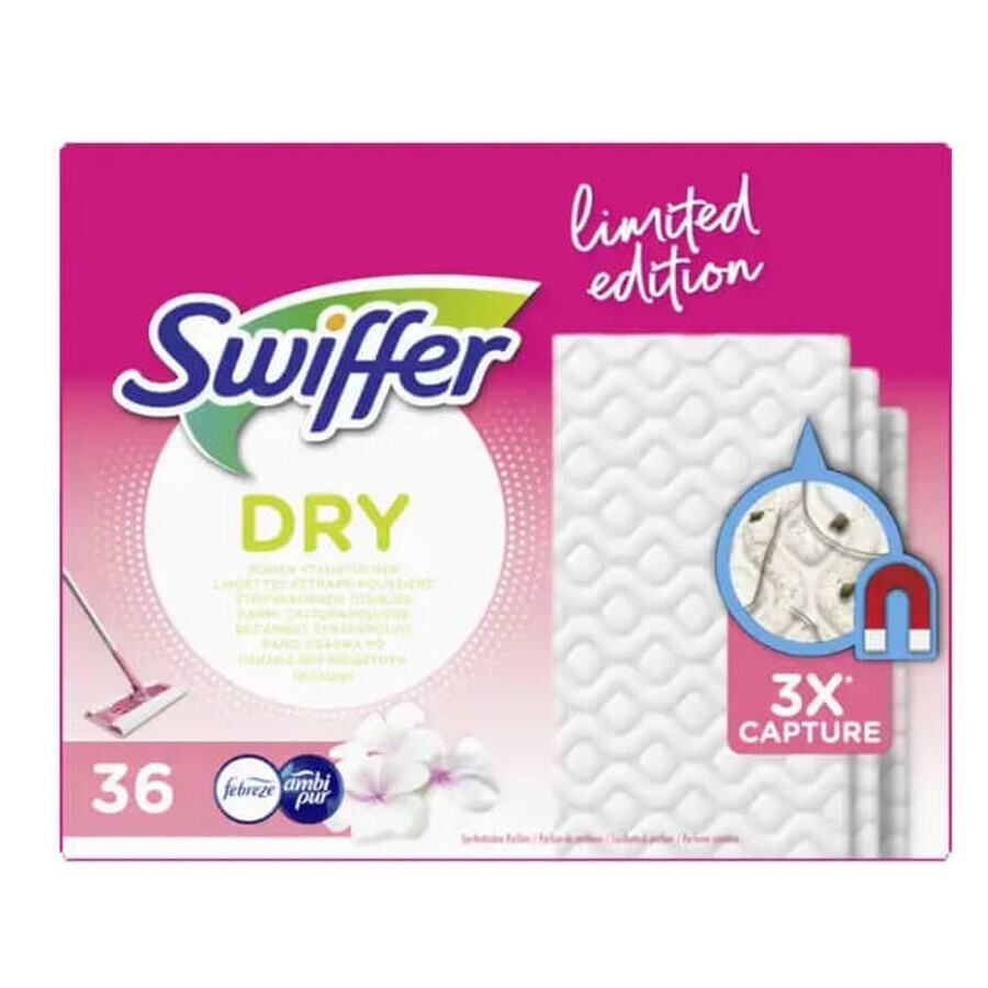 Swiffer Dry Wipes, confezione di ricarica per kit, 36 pezzi