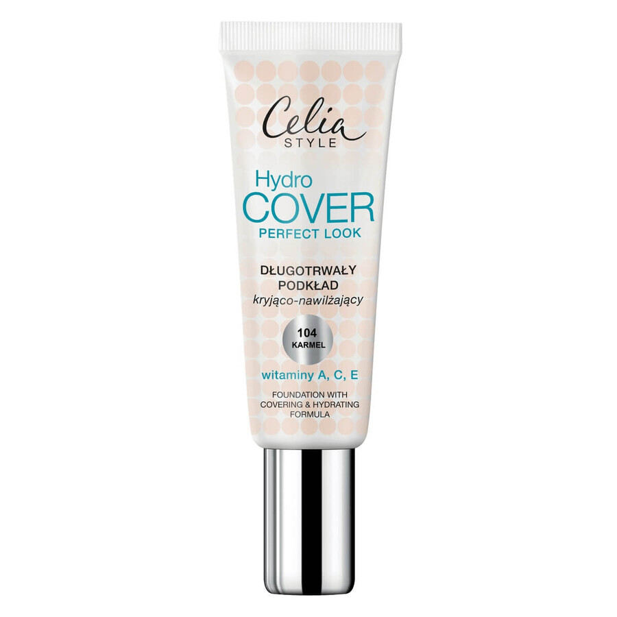 Buy Celia Hydro Cover Perfect Look Foundation Long-lasting coverage and moisturizing foundation 104 Caramel, 30 ml. Celia Hydro Cover Perfect Look Foundation Long-lasting coverage and moisturizing foundation 104 Caramel, 30 ml.