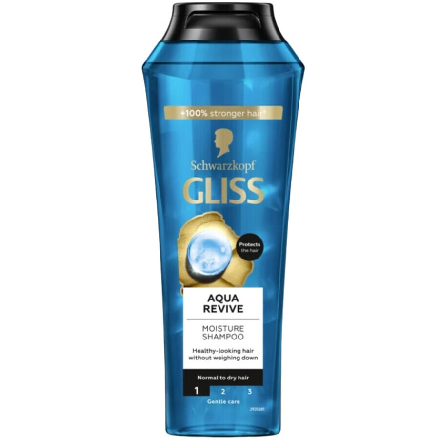 Schwarzkopf Gliss Aqua Revive, Moisturizing Hair Shampoo, 400 ml