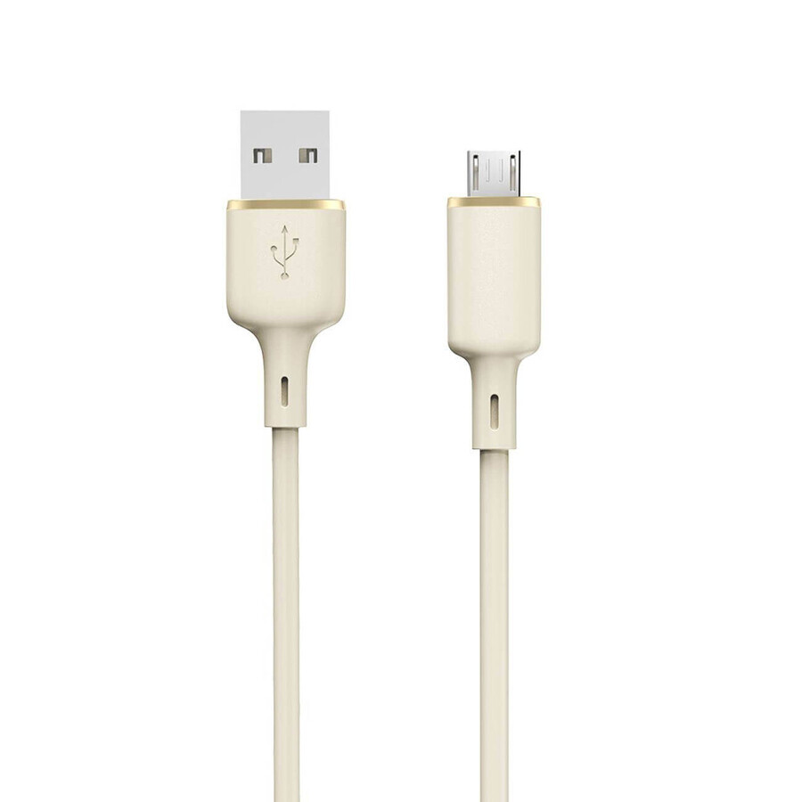 Dudao L7SM USB-A - micro USB 5A 1m cable - beige