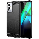 Carbon caz pentru Infinix Notă 12i silicon flexibil carbon caz negru