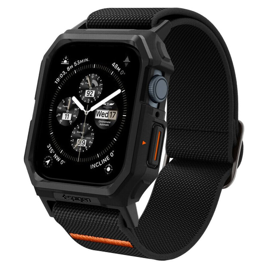Spigen Lite Fit Pro strap case for Apple Watch 4 / 5 / 6 / 7 / 8 / 9 / SE (44 / 45 mm) - matte black