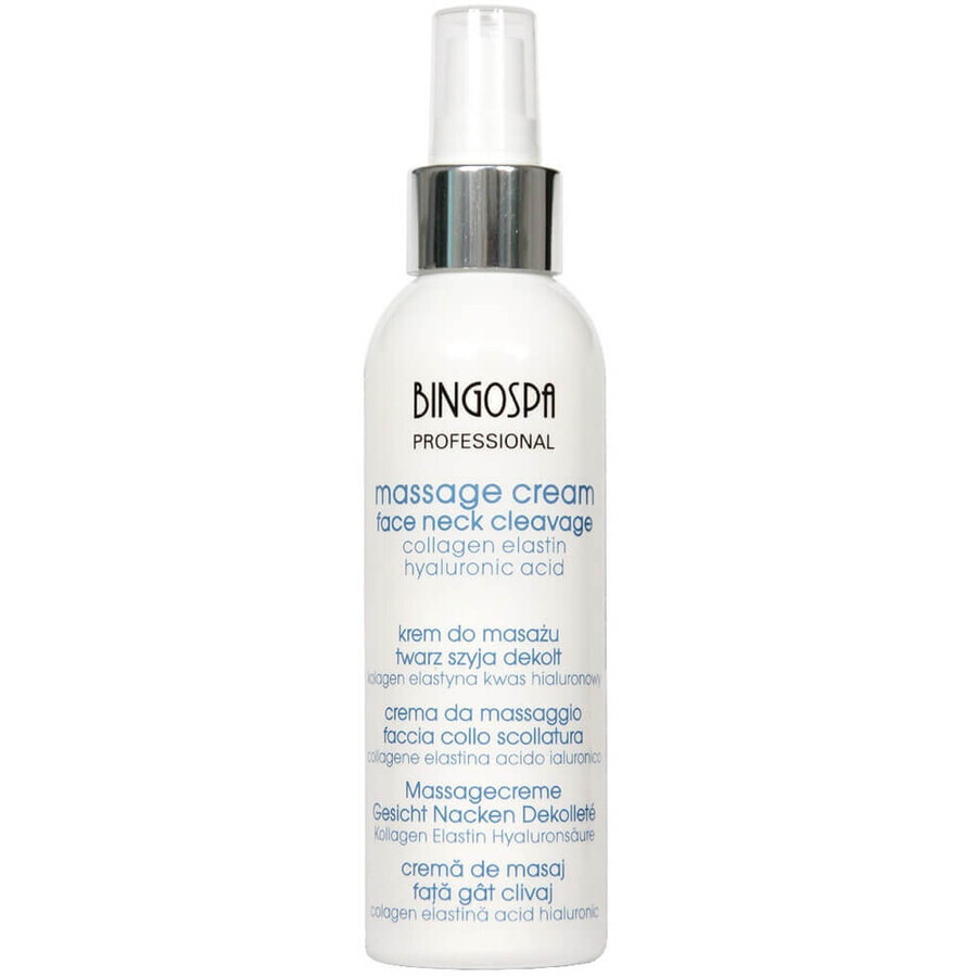 BingoSpa Crème de massage pour le visage et le cou au collagène et à l'élastine, 150 g