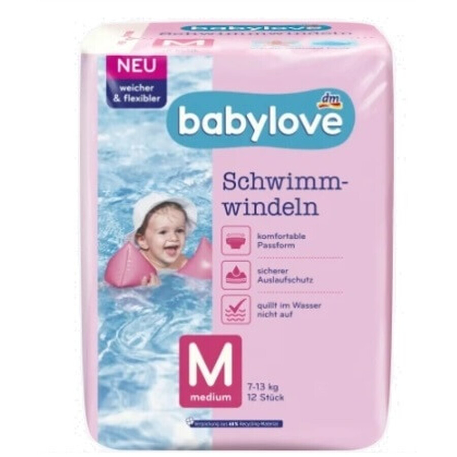 Babylove, Couches de bain, taille M (7-13kg), 12 pièces