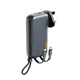 Dudao K25 2in1 10000mAh încărcător powerbank cu 3 prize - gri