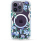 Kingxbar Flora Series magnetic iPhone 14 Plus MagSafe case decorated with orchid flower print