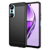 Carbon caz pentru Infinix Hot 20S silicon flexibil caz de carbon negru