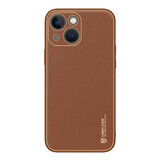 Dux Ducis Yolo iPhone 14 Plus hoesje elegant eco leer cover bruin