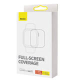 Set di 2 pellicole protettive Baseus NanoCrystal per Apple Watch 7/8/9 41mm + kit di montaggio - trasparente