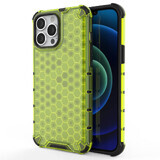 Funda blindada de nido de abeja con marco de gel iPhone 13 Pro Max verde