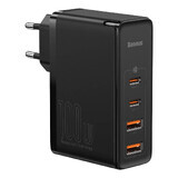 Caricatore rapido Baseus GaN2 Pro 100W USB / USB Tipo C Quick Charge 4+ Power Delivery nero (CCGAN2P-L01)