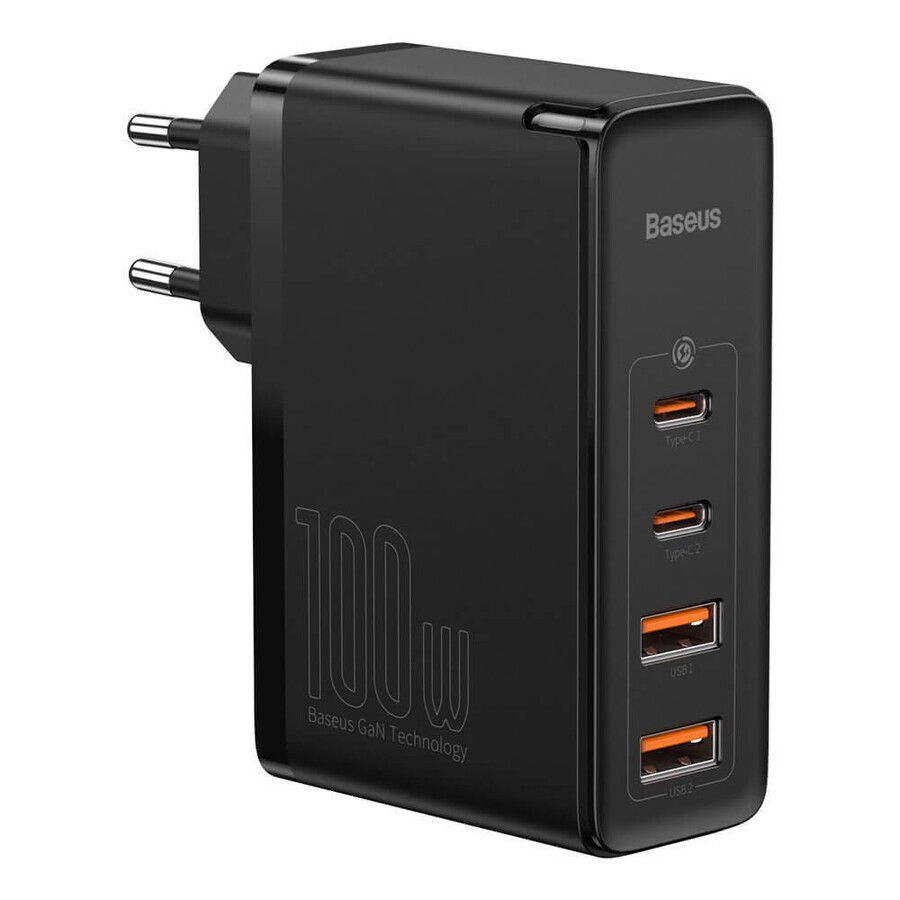 Baseus GaN2 Pro chargeur rapide 100W USB / USB Type C Quick Charge 4+ Power Delivery noir (CCGAN2P-L01)