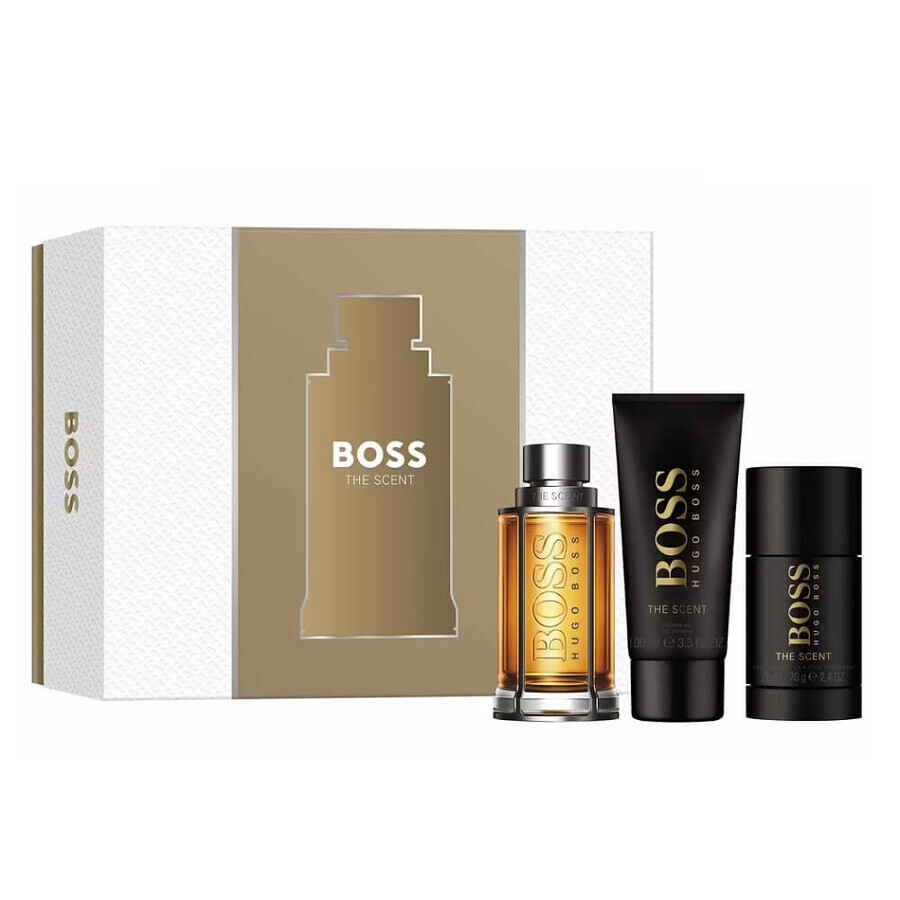 Hugo Boss Boss The Scent For Man Eau de Toilette, 100 ml + Duschgel, 100 ml + Deodorant Stick, 75 ml