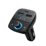 Ugreen Transmițător FM Bluetooth 5.0 încărcător auto MP3 3x USB TF micro SD 4.8 A negru (CD229)