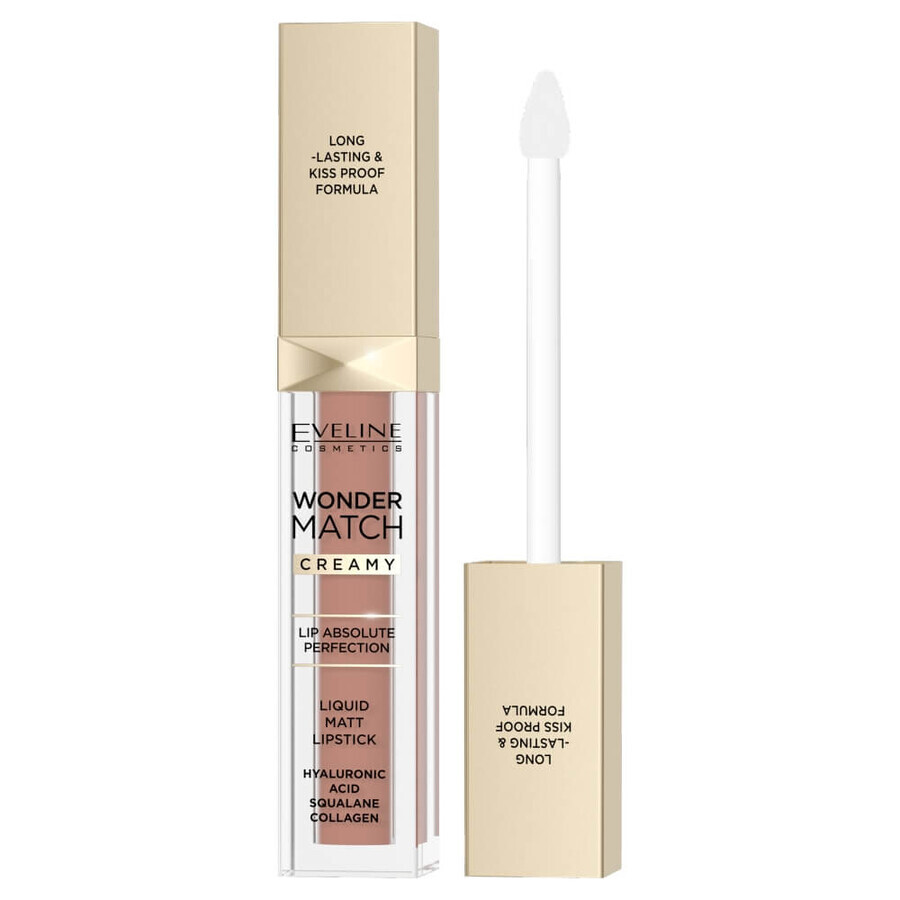 Eveline Cosmetics Barra de labios líquida Wonder Match 11 Milky Nude, 6,8 ml