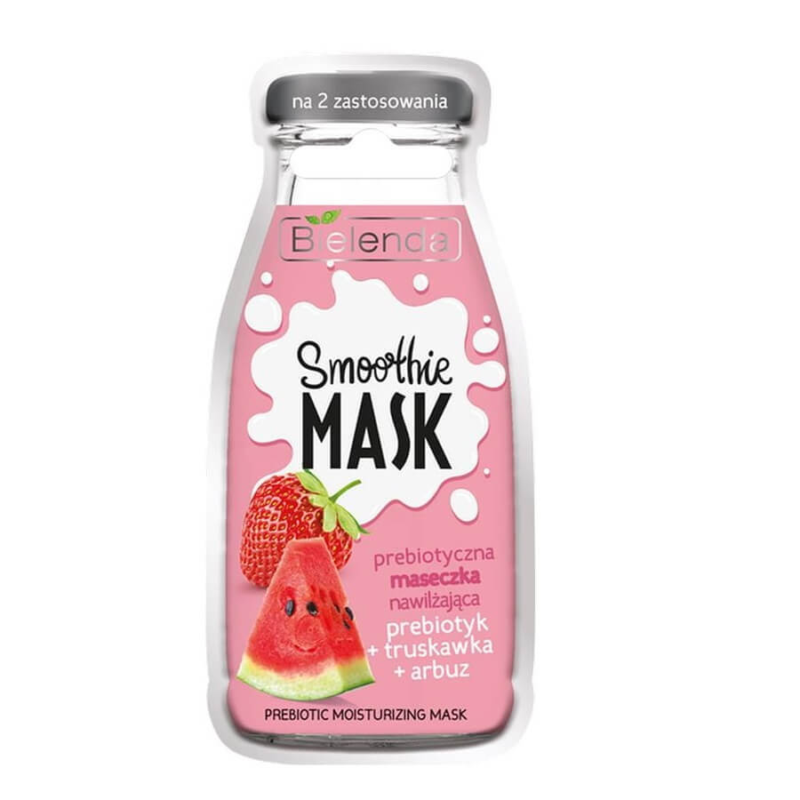 Bielenda Smoothie Mask Masque hydratant prébiotique Prébiotique + Fraise + Pastèque, 10 g