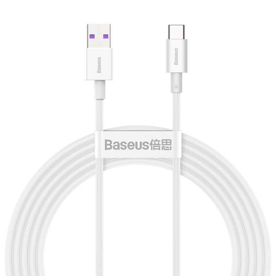 Baseus Superior USB auf USB Typ C Kabel 66 W 6A 2 m Weiß (CATYS-A02)