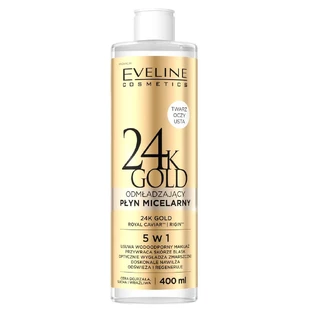 Eveline Cosmetics Loción Micelar Rejuvenecedora Oro 24K 5en1, 400 ml