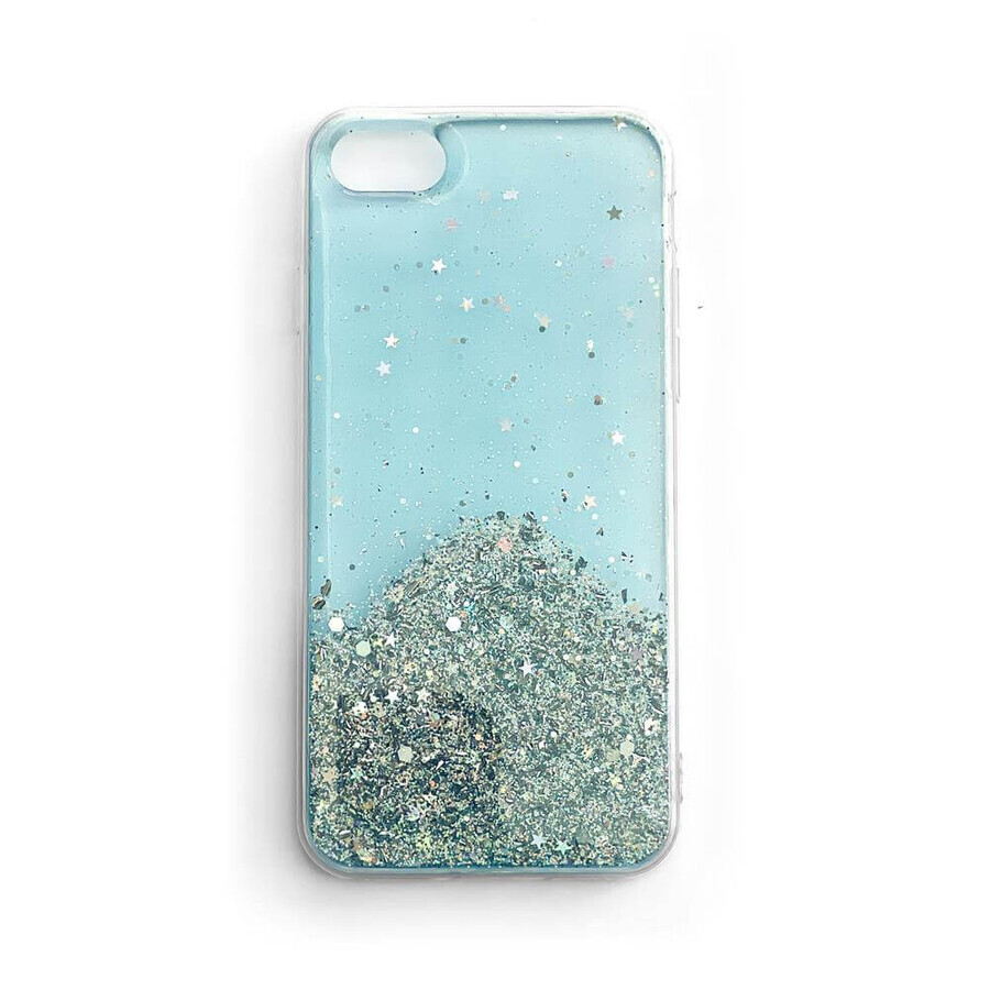 Wozinsky Star Glitter étui pailleté housse Samsung Galaxy A30 bleu
