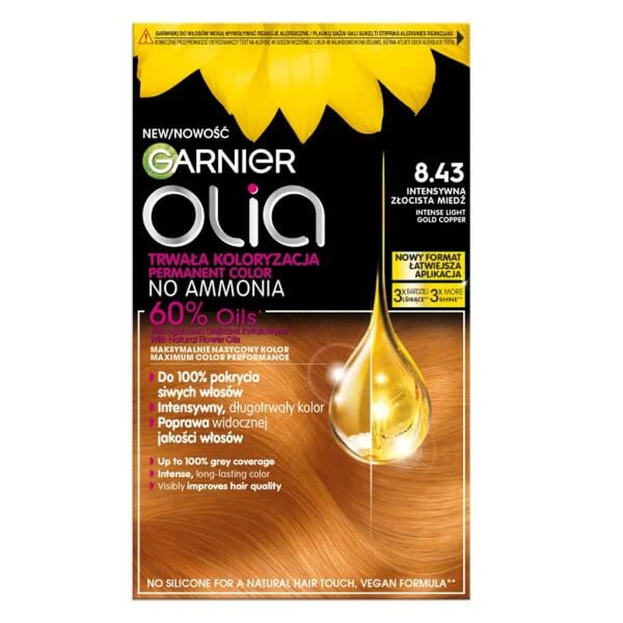 Garnier Olia Haarkleur 8.43 Intens Goudkoper