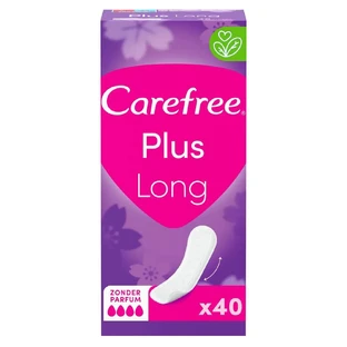 Carefree Plus Long Unscented sanitary pads, 40 pieces