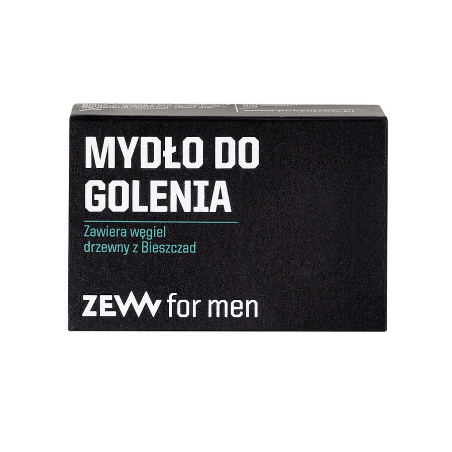 Zew For Men Charcoal Shaving Soap from Bieszczady Mountains, 85 ml