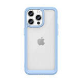 Reinforced case with flexible frame for iPhone 15 Pro Max Outer Space - blue