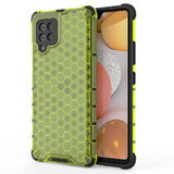 Honeycomb case armored cover with gel frame Samsung Galaxy A42 5G green