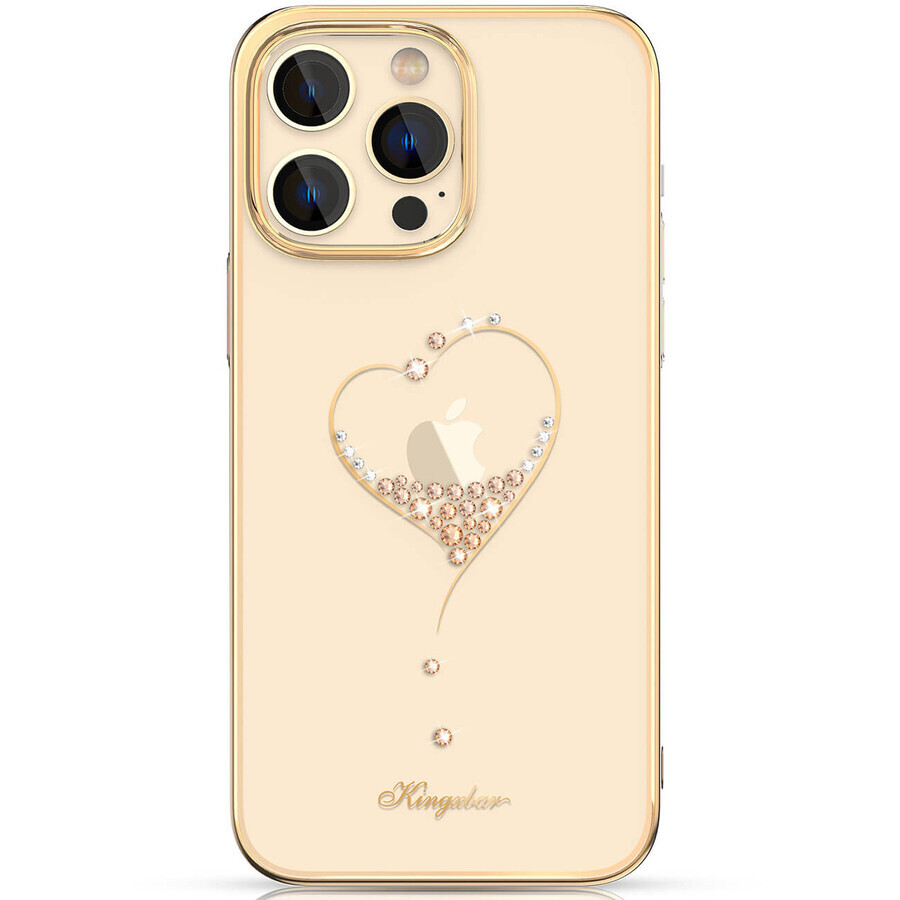 Silikonhülle mit Swarovski-Kristallen Kingxbar Wish Series für iPhone 14 Plus - gold