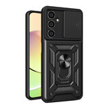 Hybrid Armor Camshield armored case for Samsung S23 FE with camera cover - black