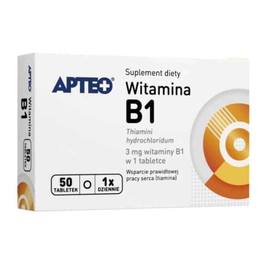 Apteo Vitamine B1 3mg, 50 tabletten