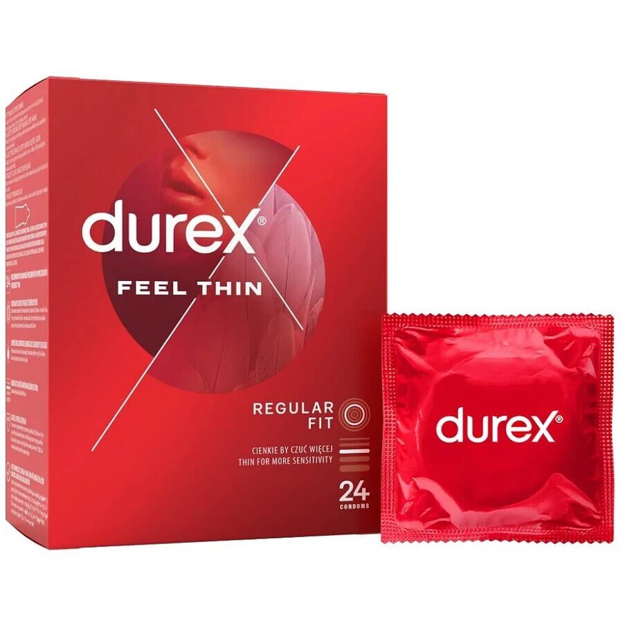 Preservativi in lattice Durex Feel Thin Classic, 24 pezzi