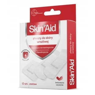 Pansements Skin Aid pour peau sensible, 12 pièces