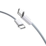 Dudao L6C USB-C - USB-C PD 30W cablu 1m - albastru deschis