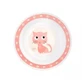 Canpol Babies Plastic bowl 4/412 Kitten, pink, 1 piece
