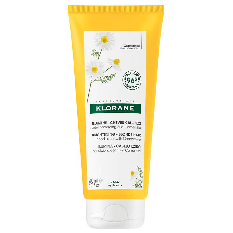 Klorane Balsam iluminator pentru păr blond cu mușețel, 200 ml