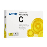 Apteo Vitamine C 200mg, 50 tabletten