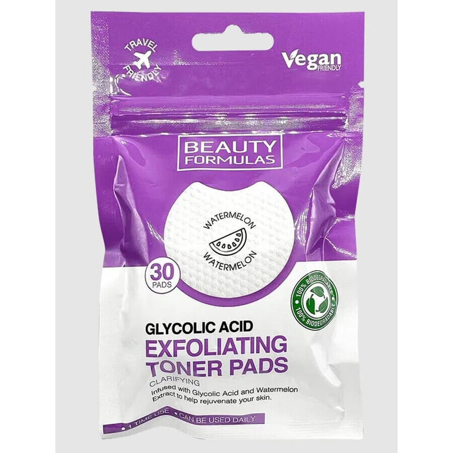 Winkel op Beauty Formulas Exfoliërende verzadigde pads met glycolzuur, 30 stuks Beauty Formulas Exfoliërende verzadigde pads met glycolzuur, 30 stuks