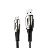 Joyroom Sharp Series S-M411 Câble USB-A / micro USB 3A 1,2m avec indicateur de charge - noir