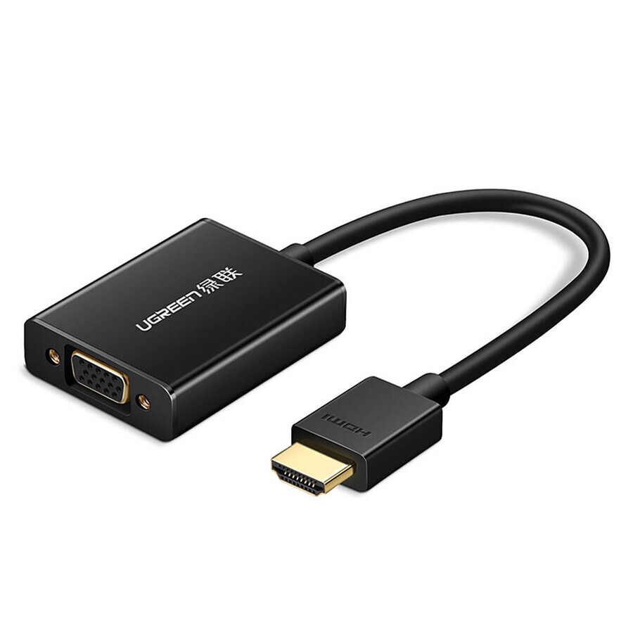 Ugreen cablu HDMI (masculin) - VGA (feminin) cablu adaptor negru (MM102)