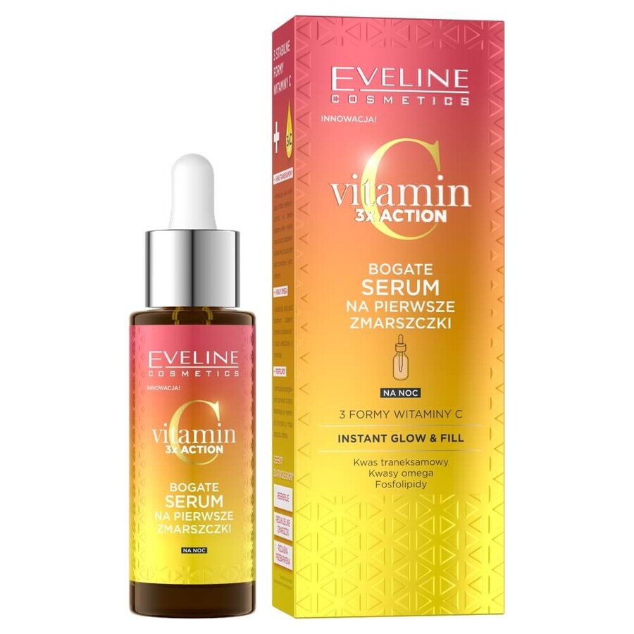 Buy Eveline Vitamin C 3x Action Rich serum for the first wrinkles, 30 ml Eveline Vitamin C 3x Action Rich serum for the first wrinkles, 30 ml